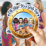 Personalized 2-4 Cartoon Character Cruise Magnet with Name Home Decor Birthday Summer Travel Gift for Friend