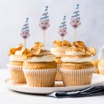 Personliga 12 st Cupcake Toppers med ansiktsfoto för dekoration av födelsedagskalas