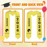 Personlig Multicolor Class of 2026 Silhouette Graduation Sash med namn och år Graduation Keepsake Celebration Present för akademiker Klasskamrater
