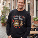 Personalizada Mejor Papá del Mundo Corazón de Osos Camiseta Multicolor Sudadera con Nombres Uso Diario Día del Padre Cumpleaños Regalo para Papá Esposo Niño
