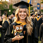 Personalised I'm Always With You Cute Graduation Owl Doll with Text and Photo Graduation Ceremony Gift for Kids Graduates
