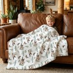 Personalised Watercolor Mallard Duck Pattern Soft Throw Blanket with Name Room Decor Baby Shower Birthday Gift for New Parents Kids