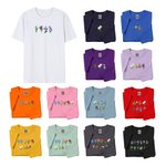 Personalized Multicolor Embroidered Birth Flower 100% Cotton T-shirt Sweatshirt Hoodie Daily Wear Birthday Gift for Mom Grandma