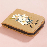 Marque-page magnétique en cuir PU avec nom, aquarelle, fleur de naissance, anniversaire, diplôme Cadeau de club de lecture pour les amoureux des livres, rats de bibliothèque