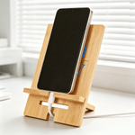 Personalized Cartoon Professional Character Bamboo Wooden Phone Stand Ipad Holder with Name and Initial Desk Decor Gift for Colleague Friend