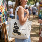 Sac à dos en velours côtelé de grande capacité avec nom Utilisation quotidienne Anniversaire Cadeau d'enterrement de vie de jeune fille pour elle