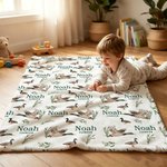 Personalised Watercolor Mallard Duck Pattern Soft Throw Blanket with Name Room Decor Baby Shower Birthday Gift for New Parents Kids