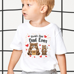 Personalizada Mejor Papá del Mundo Corazón de Osos Camiseta Multicolor Sudadera con Nombres Uso Diario Día del Padre Cumpleaños Regalo para Papá Esposo Niño