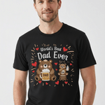 Personalizada Mejor Papá del Mundo Corazón de Osos Camiseta Multicolor Sudadera con Nombres Uso Diario Día del Padre Cumpleaños Regalo para Papá Esposo Niño
