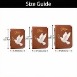 Personalised Multicolour Christian Pattern PU Leather Bible Book Cover with Name Zipper and Carry Handle Baptism Religious Holiday Gift for Christians