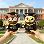 Personalised I'm Always With You Cute Graduation Owl Doll with Text and Photo Graduation Ceremony Gift for Kids Graduates