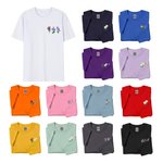 Personalized Multicolor Embroidered Birth Flower 100% Cotton T-shirt Sweatshirt Hoodie Daily Wear Birthday Gift for Mom Grandma