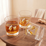 Personalized My Daddy Baby Bottle 10 oz Whiskey Glass with Names Daily Use Father's Day Gift for Dad Whiskey Drinker