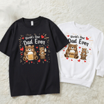 Personalizada Mejor Papá del Mundo Corazón de Osos Camiseta Multicolor Sudadera con Nombres Uso Diario Día del Padre Cumpleaños Regalo para Papá Esposo Niño