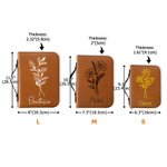 Personalized Birth Flower Bible Verses PU Leather Book Cover with Name Birthday Anniversary Gift for Christians Women