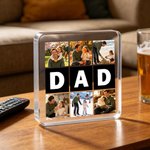 My Hero, My Protector, My Dad - Personalized 6-Photo Acrylic Collage Plaque Father's Day Gift
