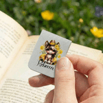Personalized Cartoon Girl Horse Birth Flower Magnetic PU Leather Bookmark with Name Daily Use Library Bookish Birthday Gift for Girl Book Lover