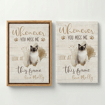 Photo d'aquarelle d'animal de compagnie Minimalist Canvas Prints with Name Home Decor Ship from USA Memorial Daily Gift for Pet Lovers (Cadeau quotidien de commémoration pour les amoureux des animaux)