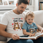 Personalizada Mejor Papá del Mundo Corazón de Osos Camiseta Multicolor Sudadera con Nombres Uso Diario Día del Padre Cumpleaños Regalo para Papá Esposo Niño