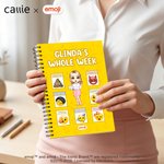 Personalized Playful emoji Scene Cartoon A5 Spiral Notebook with Name Weekly Record Business Trip Birthday Gift for Women | Callie × emoji ™