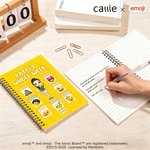 Personalized Playful emoji Scene Cartoon A5 Spiral Notebook with Name Weekly Record Business Trip Birthday Gift for Women | Callie × emoji ™