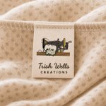 Personalized 100% Cotton Sewing Labels Tags with Name and Text for Clothing Handmade Item Set of 50 Gift for Knitting DIY Craft Lovers