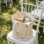 Personalisierte Hochzeit Elemente Canvas Tote Bag mit Texten und Jahr Hochzeit Geschenk für Newlyweds Brautjungfern
