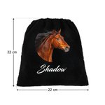 Gepersonaliseerde Paardenfoto Beugelhoes van Fleece met Naam Set van 2 Paardrijbeschermers Ideaal Cadeau voor Paardenliefhebbers en Ruiters