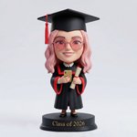 Gepersonaliseerd Mini 3D Afstudeer Fotobeeldje Plaquette met Tekst Verjaardag Afstuderen Keepsake Verjaardagscadeau voor Afgestudeerden