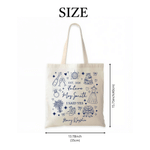 Personalisierte Hochzeit Elemente Canvas Tote Bag mit Texten und Jahr Hochzeit Geschenk für Newlyweds Brautjungfern