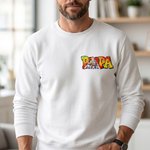 Personalised Best Dad Heart Watercolour Photo T-shirt Sweatshirt Hoodie with Text Everyday Wear Father's Day Birthday Gift for Dad Grandpa
