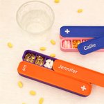 Personalized Multicolor 3D-Printed Am Pm Weekly Pill Organizer with 7 Days Pill Compartments and Name Travel Essential Get Well Gift for Family Friend
