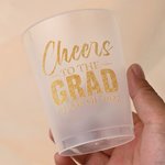 Personalisierte Graduation Cap Congrats Frosted Plastic Cups mit Namen und Jahr Set von 10 Graduation Party Favor für Absolventen