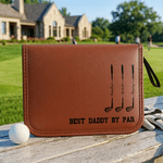 Personlig Line Golf Club Design Oppbevaringspose med 1-10 navn og tekst Farsdag gave til daglig bruk for pappa golfelskere