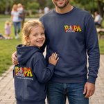 Personalised Best Dad Heart Watercolour Photo T-shirt Sweatshirt Hoodie with Text Everyday Wear Father's Day Birthday Gift for Dad Grandpa