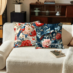 Personalizzato Chinoiserie Fiore e Uccello Pittura morbido cuscino copertina con nome Camera Decor Regalo di compleanno per la famiglia amico