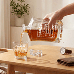 Titolo e nome personalizzato Whiskey Decanter Bicchieri Festa del papà Regalo di compleanno per papà barista amante del whisky