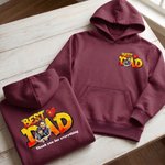Personalised Best Dad Heart Watercolour Photo T-shirt Sweatshirt Hoodie with Text Everyday Wear Father's Day Birthday Gift for Dad Grandpa