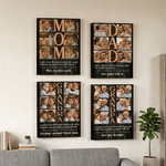 Personalised 6 Photos Giclee Canvas Prints with Text Home Decor Ship from USA Father’s Day Gift for Dad Grandpa