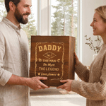 Titolo e nome personalizzato Whiskey Decanter Bicchieri Festa del papà Regalo di compleanno per papà barista amante del whisky