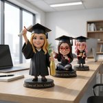 Gepersonaliseerd Mini 3D Afstudeer Fotobeeldje Plaquette met Tekst Verjaardag Afstuderen Keepsake Verjaardagscadeau voor Afgestudeerden