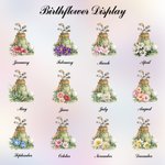Personalized Birth Flower Golf Cosmetic Bag with Name Travel Accessory Anniversary Birthday Gift for Women Golf Lovers