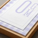 Henkilökohtainen minimalistinen ruudullinen monogrammi kankaalle tulosteet Wall Art Nursery Decor Housewarming Kaste lahja uusille vanhemmille