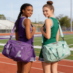 Personalized Cartoon Cheerleading Girl Waterproof Large Capacity Travel Bag with Name and Shoulder Strap Birthday Daily Use Gift for Girls