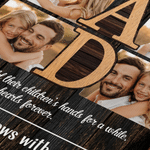 Personalised 6 Photos Giclee Canvas Prints with Text Home Decor Ship from USA Father’s Day Gift for Dad Grandpa
