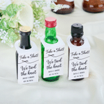 Gepersonaliseerde Take a Shot Wijnfles Labels Set van 25 met Naam en Datum Huwelijksfeest Bruids Douche Cadeau voor Bruid Bruidegom