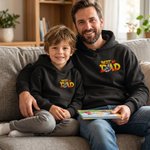 Personalised Best Dad Heart Watercolour Photo T-shirt Sweatshirt Hoodie with Text Everyday Wear Father's Day Birthday Gift for Dad Grandpa
