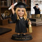 Gepersonaliseerd Mini 3D Afstudeer Fotobeeldje Plaquette met Tekst Verjaardag Afstuderen Keepsake Verjaardagscadeau voor Afgestudeerden