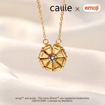 Personalized Birthstone emoji Scene Magnetic Necklace with Names Dainty Jewelry Mother's Day Anniversary Gift for Mom Grandma | Callie × emoji ™