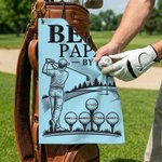 Personlig Best Daddy Multicolor Waffle Quick Dry Name Golfhåndkle med karabinkrok Sportstilbehør Bursdag farsdagsgave til pappa golfspillere